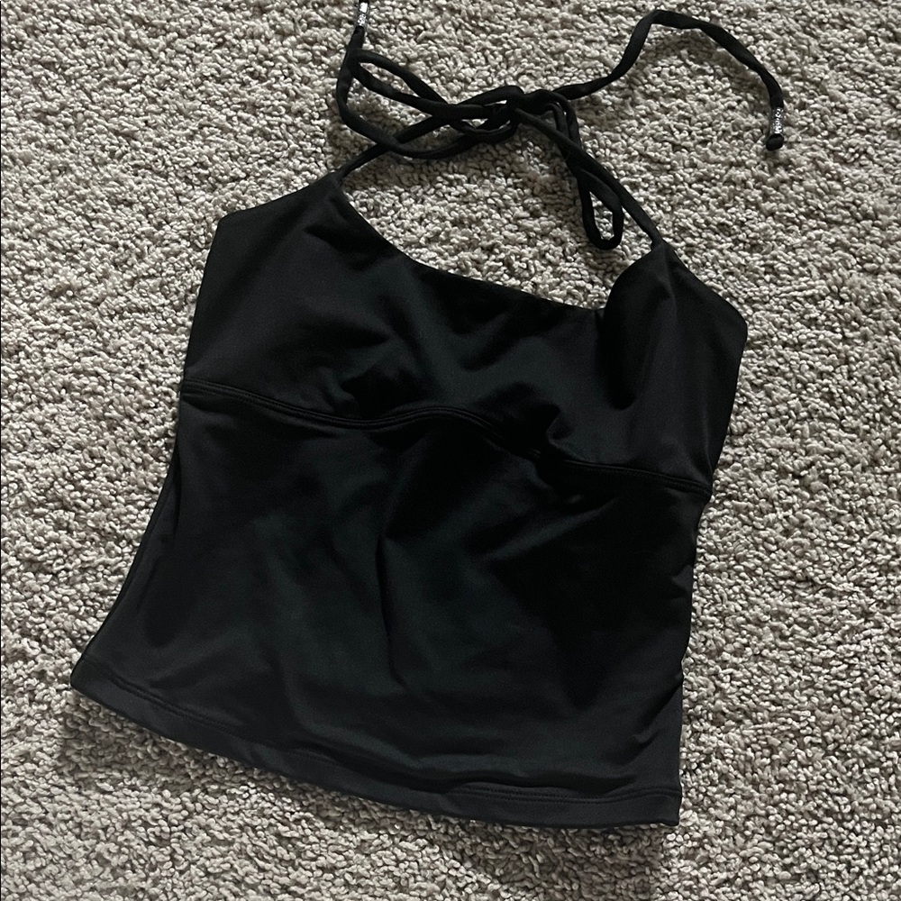 Black Halter Neck Women's Top